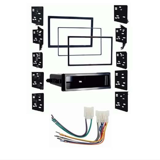 Single/Double DIN Car Stereo Installation Kit Compatible with Toyota Corolla 1993, 1994, 1995, 1996, and 1997 - Non Amplified Models