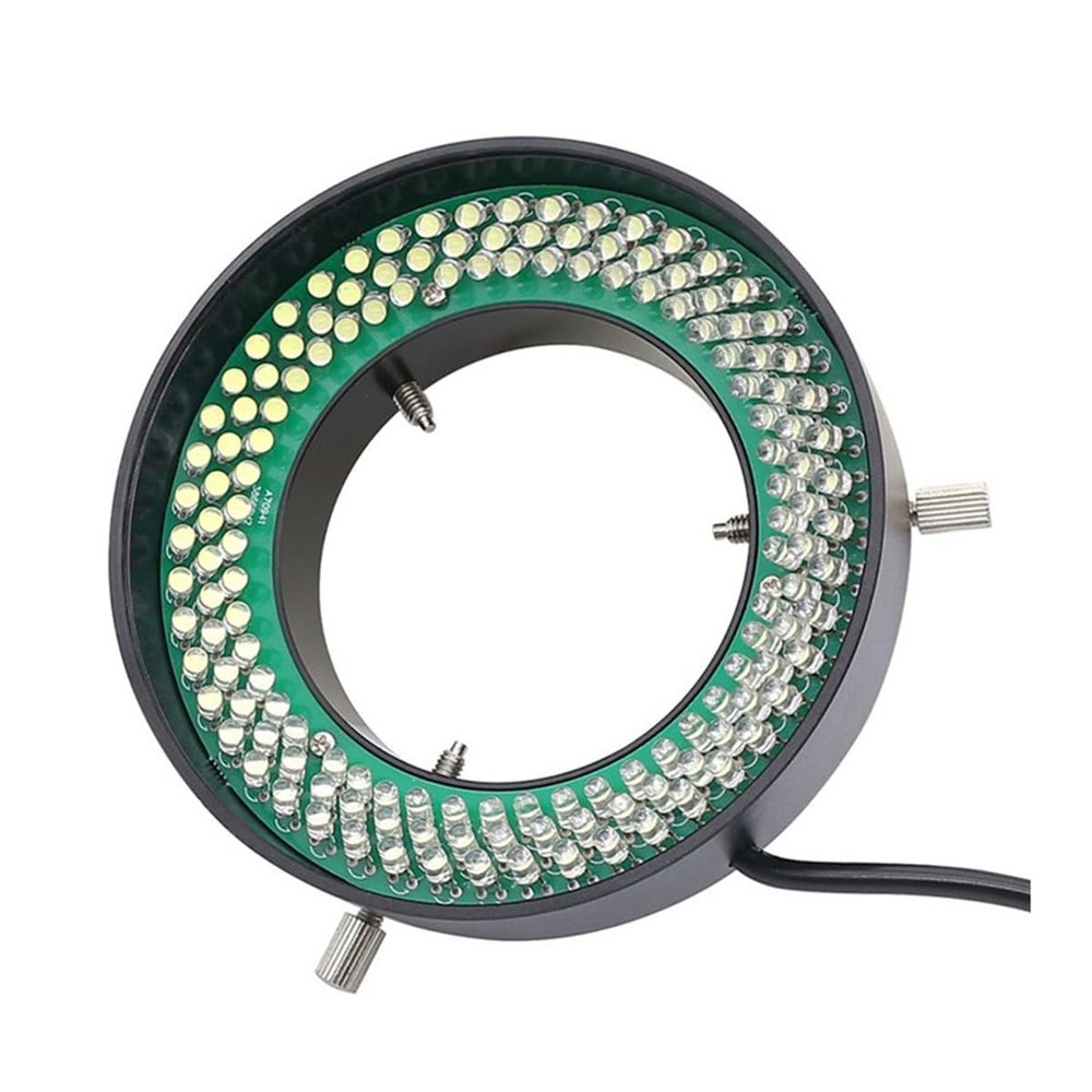Microscope Kit Microscope Vision Light Source Inner Diameter 61 Mm LED Light 144 Lamp for Industrial Microscope Lens Adapters(Green)