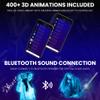 LUMINA 12.5" 3D Holographic Fan, Hologram Fan with 3D Video Projector Display, IOS/Android Wi-Fi App Control, 1024x256px HD Resolution, Bluetooth Sound, Free 3D Video Library, MP4, MOV, AVI, JPEG, PNG view 4