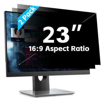 [2 Pack] 23-Inch Computer Privacy Screen Shield for 16:9 Widescreen Monitors30Anti-Spy Privacy Filter for Dell,Samsung,LG,HP,Acer,AOC & MoreAnti-Glare,Anti-Scratch