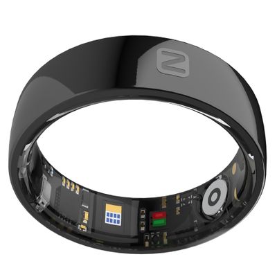 CNBRO Smart Rings for Men Women Health Ring Heart Rate Monitor Sleep Rings NFC Control Family Care Exercise Activity Tracker Pedometer Step Counter Smart Rings for Android & iOS Phones Ceramic Ring