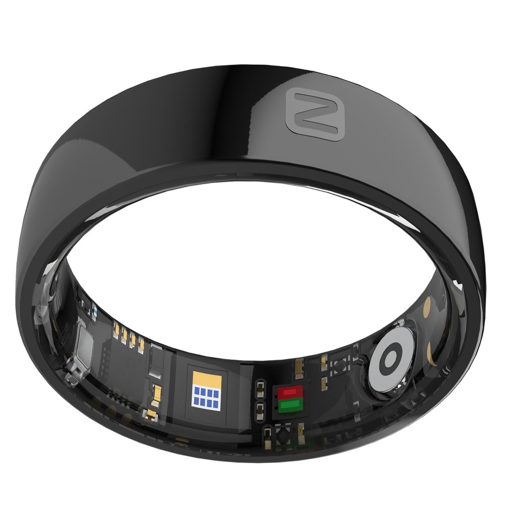 CNBRO Smart Rings for Men Women Health Ring Heart Rate Monitor Sleep Rings NFC Control Family Care Exercise Activity Tracker Pedometer Step Counter Smart Rings for Android & iOS Phones Ceramic Ring