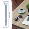 30Pcs Silicone Zip Ties Rubber Cable Ties 4.5 inch Reusable Zip Ties Elastic Cable Organizer for Wire Management (Grey) view 2