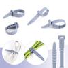 30Pcs Silicone Zip Ties Rubber Cable Ties 4.5 inch Reusable Zip Ties Elastic Cable Organizer for Wire Management (Grey) view 3