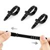 30Pcs Silicone Zip Ties Rubber Cable Ties 4.5 inch Reusable Zip Ties Elastic Cable Organizer for Wire Management (Black) view 2