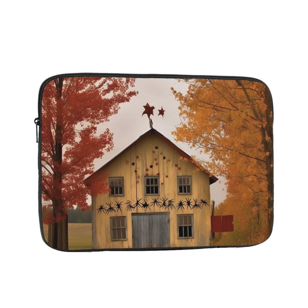 12 Inch Laptop Sleeve Bag Waterproof Shockproof Laptop Case Bags Fall Country Barn Computer Skin Bags Lightweight Tablet Carrying Case