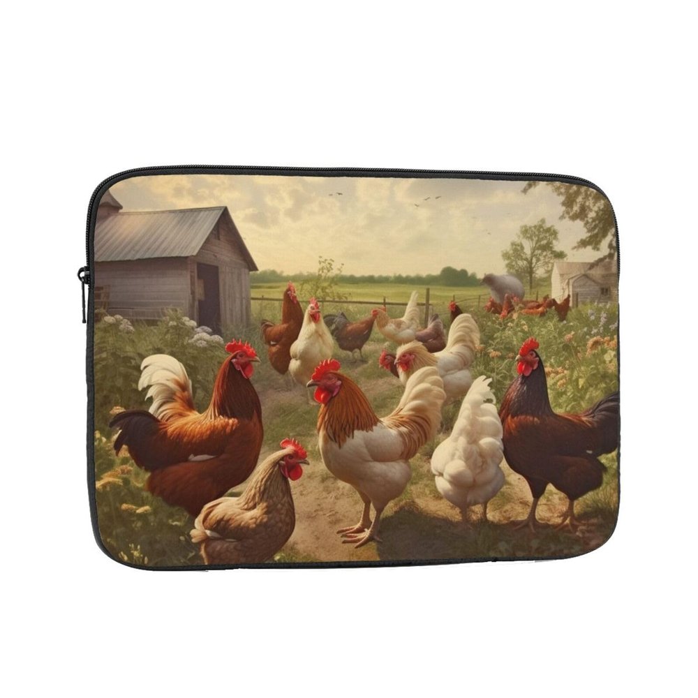 10 Inch Laptop Sleeve Bag Waterproof Shockproof Laptop Case Bags Chickens and Farm Computer Skin Bags Lightweight Tablet Carrying Case