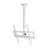 Ceiling TV Mount Bracket for 32-55 Inch Flat Panel Displays, Adjustable Telescopic Length, Max Load 110lbs, 0.5-1.5m, White & Black(0.51m) view 2