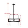 Ceiling TV Mount Bracket for 32-55 Inch Flat Panel Displays, Adjustable Telescopic Length, Max Load 110lbs, 0.5-1.5m, White & Black(0.51m) view 3