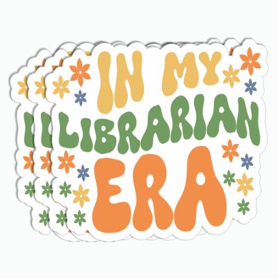 3Pcs - in My Librarian Era Sticker - Librarian - Sticker for Notebook Kindle Laptop - Tumbler Water Bottle Scrapbook