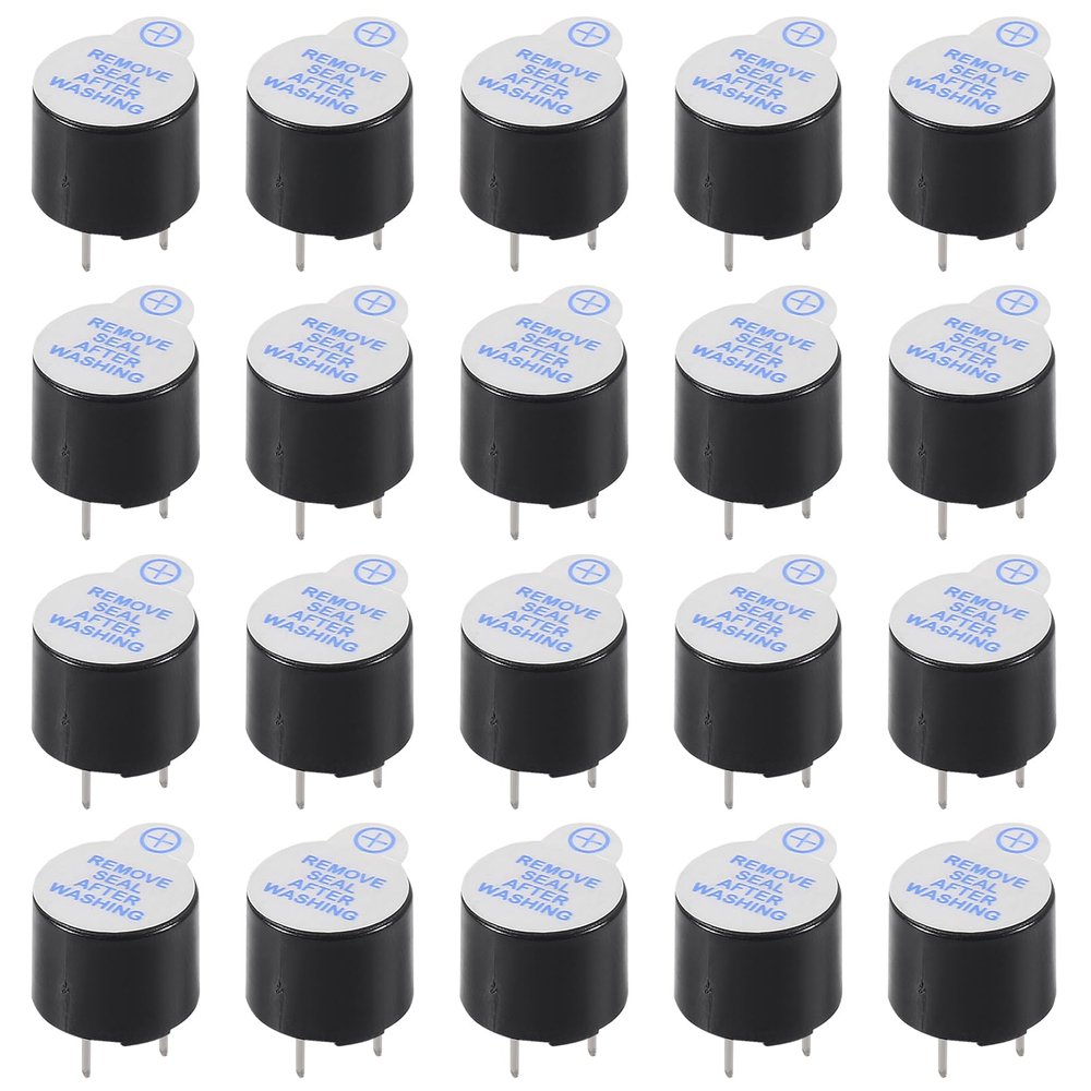 20PCS 5V Active Buzzer Magnetic Long Continous Beep Tone Alarm Ringer 12x9.5mm Mini Active Piezo Buzzers, for Arduino