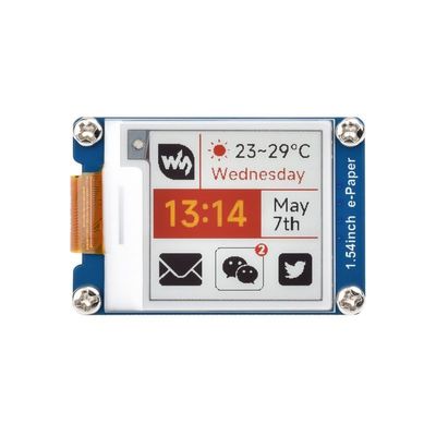 1.54inch E-Paper Display (G), E-Ink Display, with Driver Board, 200x200 Pixels, Red/Yellow/Black/White, SPI Interface, Ideal for Price Tags, Shelf Labels, Industrial Instruments