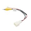 Arwrilt 4 Pin Rear Backup Reversing Camera Connect Cable, Rear Reversing Camera Adaptor Connector with Step-Down, Retain OEM Factory Output RCA Cable, Compatible with Select Car Models (White) view 1