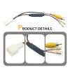 Arwrilt 4 Pin Rear Backup Reversing Camera Connect Cable, Rear Reversing Camera Adaptor Connector with Step-Down, Retain OEM Factory Output RCA Cable, Compatible with Select Car Models (White) view 3