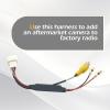 Arwrilt 4 Pin Rear Backup Reversing Camera Connect Cable, Rear Reversing Camera Adaptor Connector with Step-Down, Retain OEM Factory Output RCA Cable, Compatible with Select Car Models (White) view 4