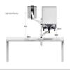 ADPVRLUQ OA-9X Desktop Full-Motion Dual-arm Laptop + Stand Swivel Stand Suitable for notebooks 10-15 inches and All 7-10 inches view 3
