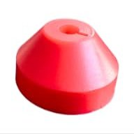 45 RPM Vinyl Record Adapter, 7 Inch Center Hole Insert for Turntables, Red (1)