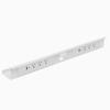 Desky Mini Cable Tray  Under Desk Wire Organizer with Mounting Screws, Compact Metal Cable Management Tray for Office Desks  Space Gray, 8 Plug view 2