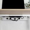 Desky Mini Cable Tray  Under Desk Wire Organizer with Mounting Screws, Compact Metal Cable Management Tray for Office Desks  Space Gray, 8 Plug view 4