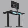 Desky Mini Cable Tray  Under Desk Wire Organizer with Mounting Screws, Compact Metal Cable Management Tray for Office Desks  Space Gray, 4 Plug view 3