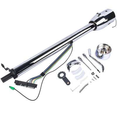 32 Inch Chrome Stainless Steel Non-Keyed Automatic Column Mount Compatible with 9 Hole Wheel Adapter R91002C-32 Alternative