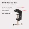 Adjustable Microphone Stand Clamp on Flexible Bracket, ABS and Metal Shaft Support for Live Streaming, Online Teaching view 3