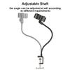 Adjustable Microphone Stand Clamp on Flexible Bracket, ABS and Metal Shaft Support for Live Streaming, Online Teaching view 4