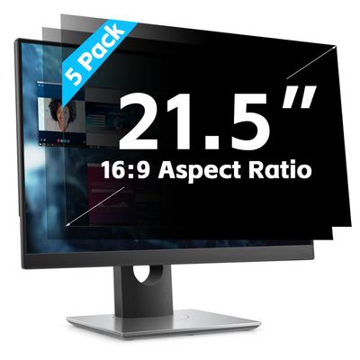 5 Pack 21.5-Inch Computer Privacy Screen Filter for 16:9 Widescreen MonitorsAnti-Spy,Anti-Glare,Anti-Scratch Screen Protector for Dell,Samsung,LG,HP,Acer,AOC & More-Easy Installation