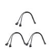 BOXUWFO HONGP 4 Pin Extension Fan Extension Cable Y Splitter Cable 4 Pin to 3/4 Pin Cable CPU PC Case Fan Extension Adapter Cable(3PCS Black) view 1
