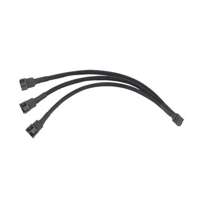 BOXUWFO HONGP PC Fan Splitter 4 Pin Fan Splitter Cable PC Case Fan Header Splitter for Computer 4 Pin or 3 Pin Cooling Fan(1 to 3)