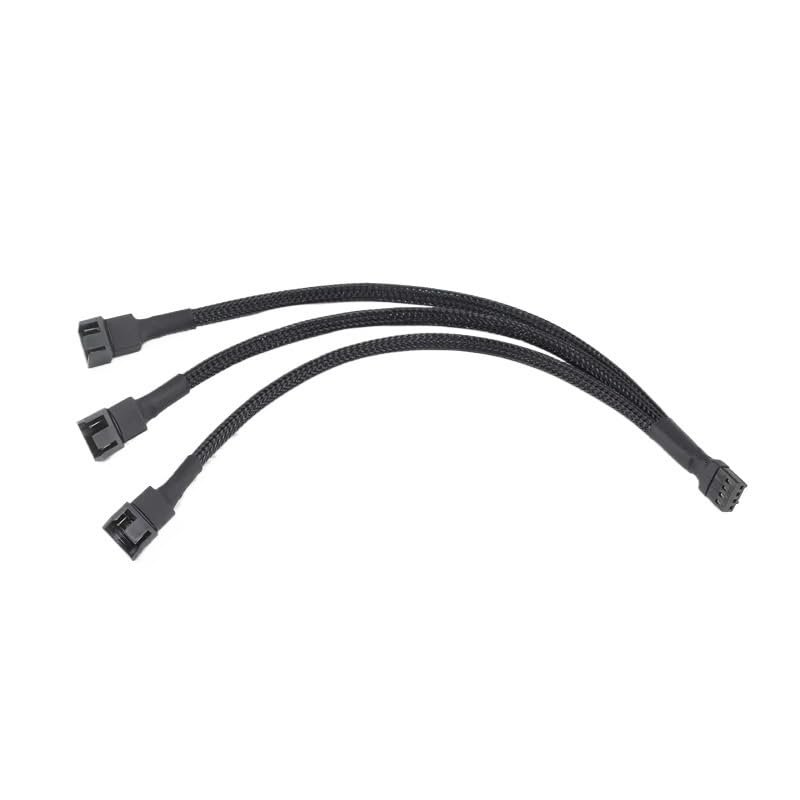 BOXUWFO HONGP PC Fan Splitter 4 Pin Fan Splitter Cable PC Case Fan Header Splitter for Computer 4 Pin or 3 Pin Cooling Fan(1 to 3)