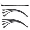 BOXUWFO HONGP PC Fan Splitter 4 Pin Fan Splitter Cable PC Case Fan Header Splitter for Computer 4 Pin or 3 Pin Cooling Fan(1 to 3) view 2