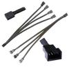 BOXUWFO HONGP 2/3 /4 Way 4-Pin PWM Fan Splitter Cable Sleeved Braided Adapter Computer PC Fan Power Extension Cable Converter 0.25m 0.6m 0.8m(1 Way (42cm)) view 2