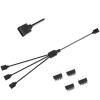 BOXUWFO HONGP 3Pin Extension Cable Adapter 30cm 1 to 1 2 3 4 5 12v 4pin Motherboard RGB SYNC Splitter(12V 4pin 1 to 3) view 1