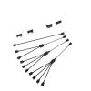 BOXUWFO HONGP 3Pin Extension Cable Adapter 30cm 1 to 1 2 3 4 5 12v 4pin Motherboard RGB SYNC Splitter(12V 4pin 1 to 3) view 2