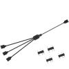 BOXUWFO HONGP 3Pin Extension Cable Adapter 30cm 1 to 1 2 3 4 5 12v 4pin Motherboard RGB SYNC Splitter(12V 4pin 1 to 2) view 4