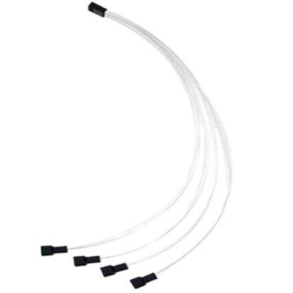 BOXUWFO HONGP Computer Fan CPU PWM Extension line 4Pin Extension line ON/E Minute Two Three Four Silver Plated Copper Wire(4PIN 1-4)