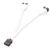 BOXUWFO HONGP 12cm Motherboard 9pin Extension Cable Adapter USB Header Splitter Female 1 to 2 Male Desktop 9-Pin USB2.0 HUB Connector 1pc view 2