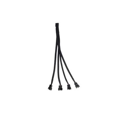 BOXUWFO HONGP PC Fan Splitter 4 Pin Fan Splitter Cable PC Case Fan Header Splitter for Computer 4 Pin or 3 Pin Cooling Fan(1 to 4)