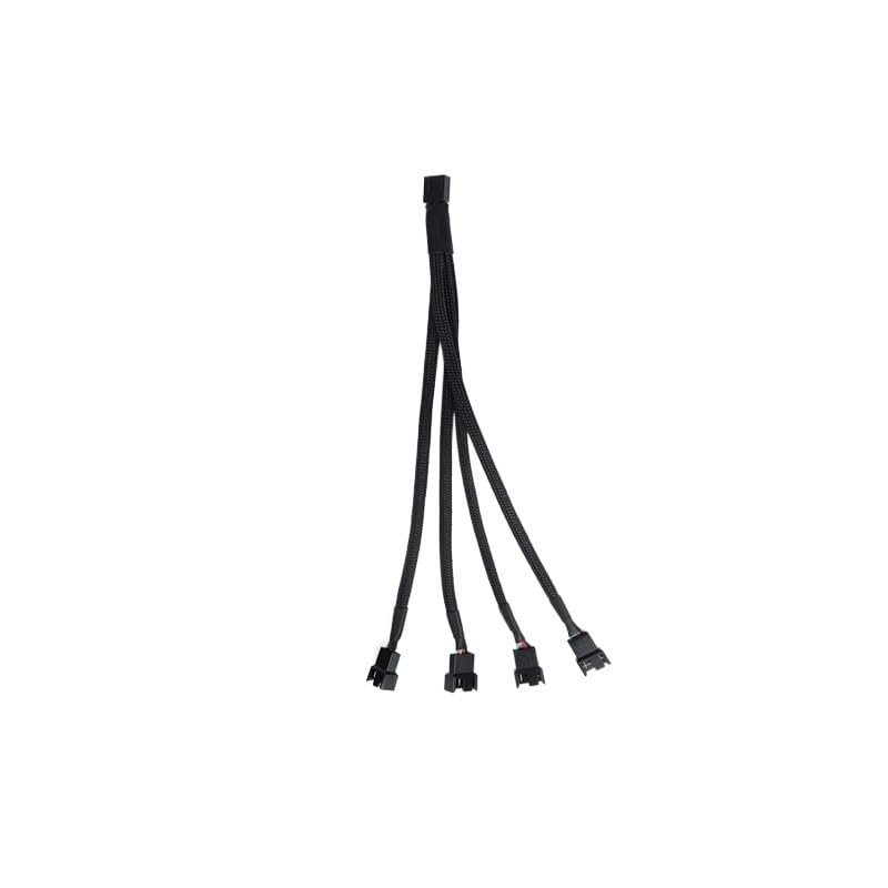 BOXUWFO HONGP PC Fan Splitter 4 Pin Fan Splitter Cable PC Case Fan Header Splitter for Computer 4 Pin or 3 Pin Cooling Fan(1 to 4)