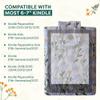 Embroidered Kindle Sleeve - Fits Paperwhite (6 & 6.8), Signature, Oasis, Kobo Clara, Nook Glowlight - Padded Cover for E-Readers & Tablets, Multiple Colors (Blue & Beige Daisy - Snap) view 2