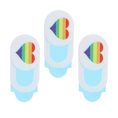 Angoily 3pcs Heart Pattern Webcam Cover Slide for Tablet and Laptop Anti-Hacking Privacy Protection Colorful Material Easy to Install Webcam Shield for Family and Friends