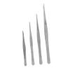 4 Pack Stainless Steel Serrated Tweezers for Precision Placement view 1