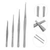 4 Pack Stainless Steel Serrated Tweezers for Precision Placement view 4