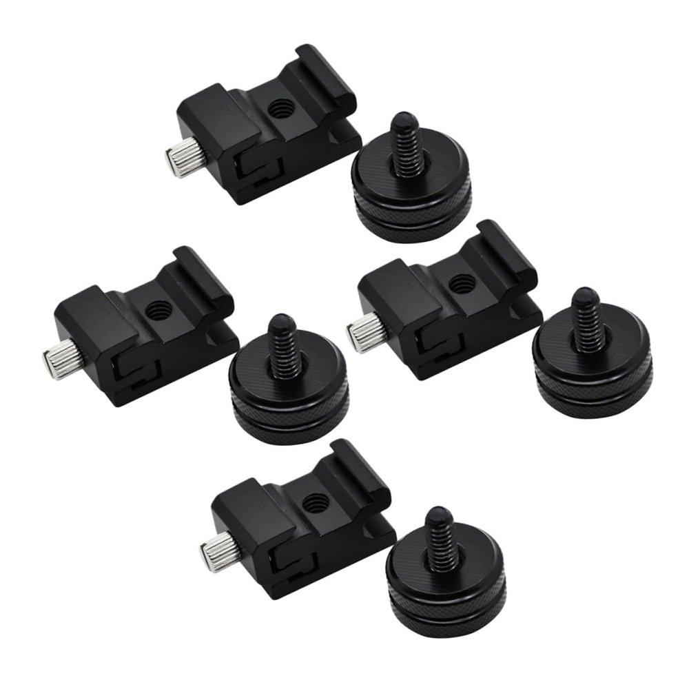 Gadpiparty 8pcs Professional Cold Shoe Mount Adapter for DSLR Camera Rig Flash Hot Shoe Mount