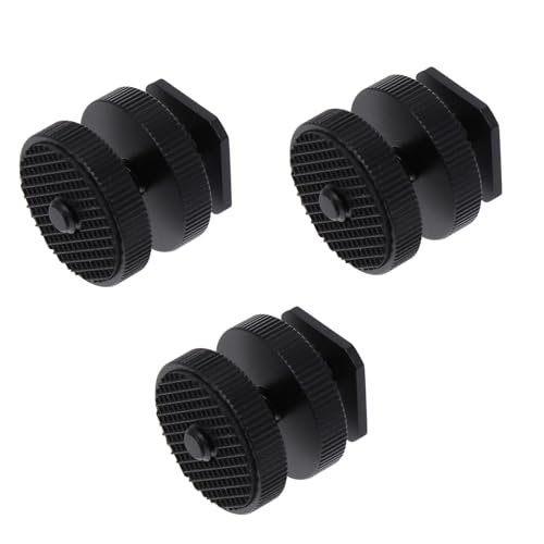 DOITOOL 3pcs Cold Shoe Mount Screw Adapter for Flash Holder Tripod Accessory Camera Rig Mount