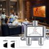 2-Way Coaxial Diplexer  TV and Satellite Signal Combiner, High-Performance Rf switchs | Coax Signal Splitter for Home Theater, Digital Receivers, HDTVs Antenna Systems view 2