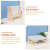 ARTIBETTER 1pc Ergonomic Laptop Stand Wooden Desk Heighten Reduce Neck Pain Storage Rack view 3