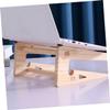 ARTIBETTER 1pc Ergonomic Laptop Stand Wooden Desk Heighten Reduce Neck Pain Storage Rack view 4