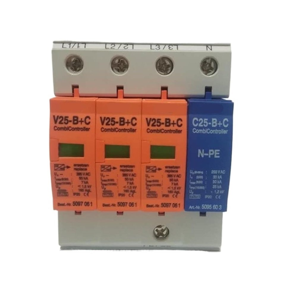 7-50KA V25-B+C/3+NPE Surge Arrester ~385V AC Combi Controller Surge Protector